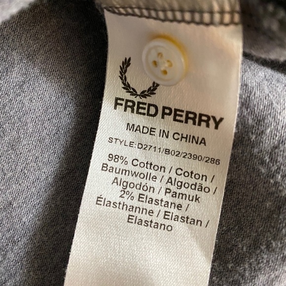 Fred Perry Women's Grey Polka-Dot Collared Knit Polo Dress - Picture 3 of 6